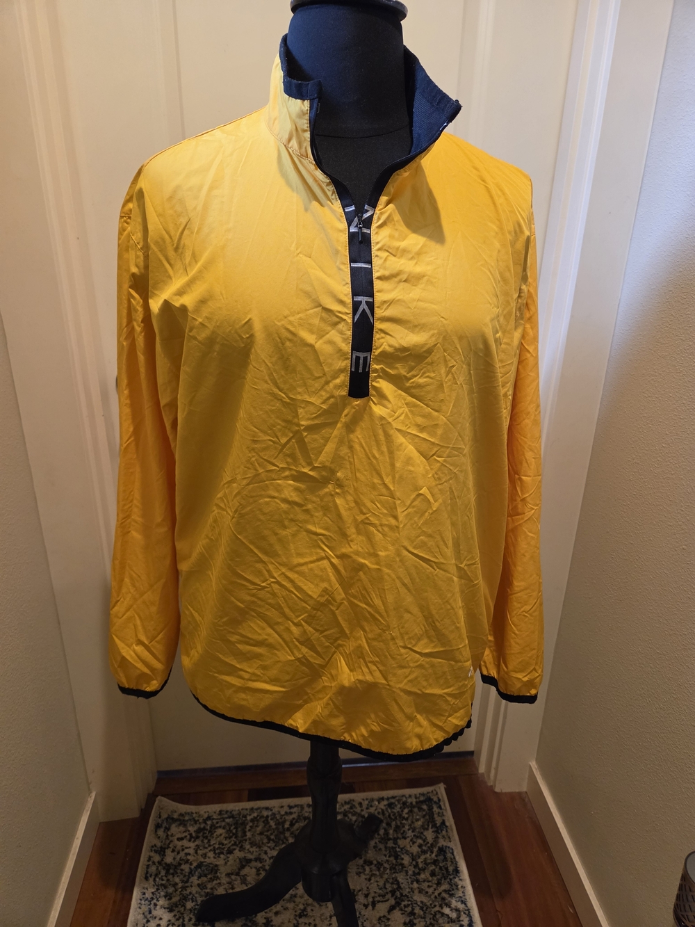 Nike Yellow Poly Activewear Jacket with Black Trim